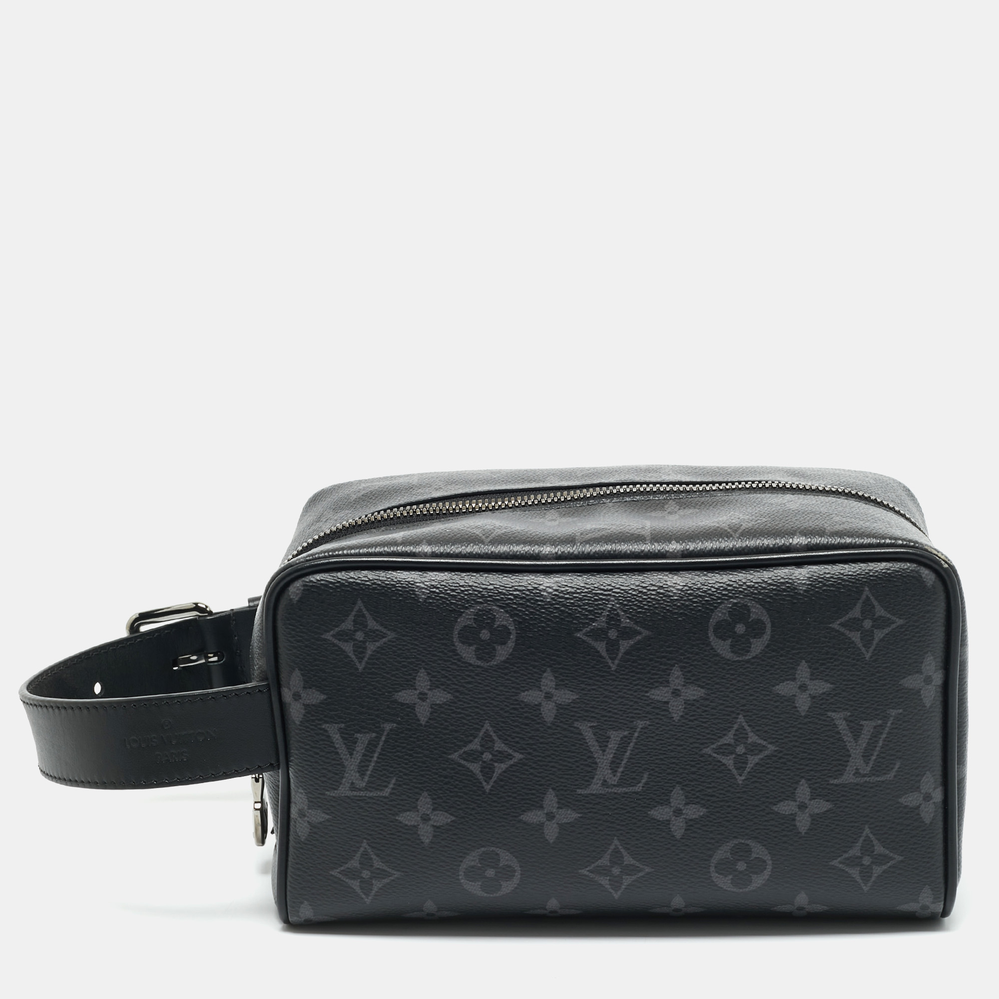 

Louis Vuitton Monogram Eclipse Canvas Locker Dopp Kit, Black