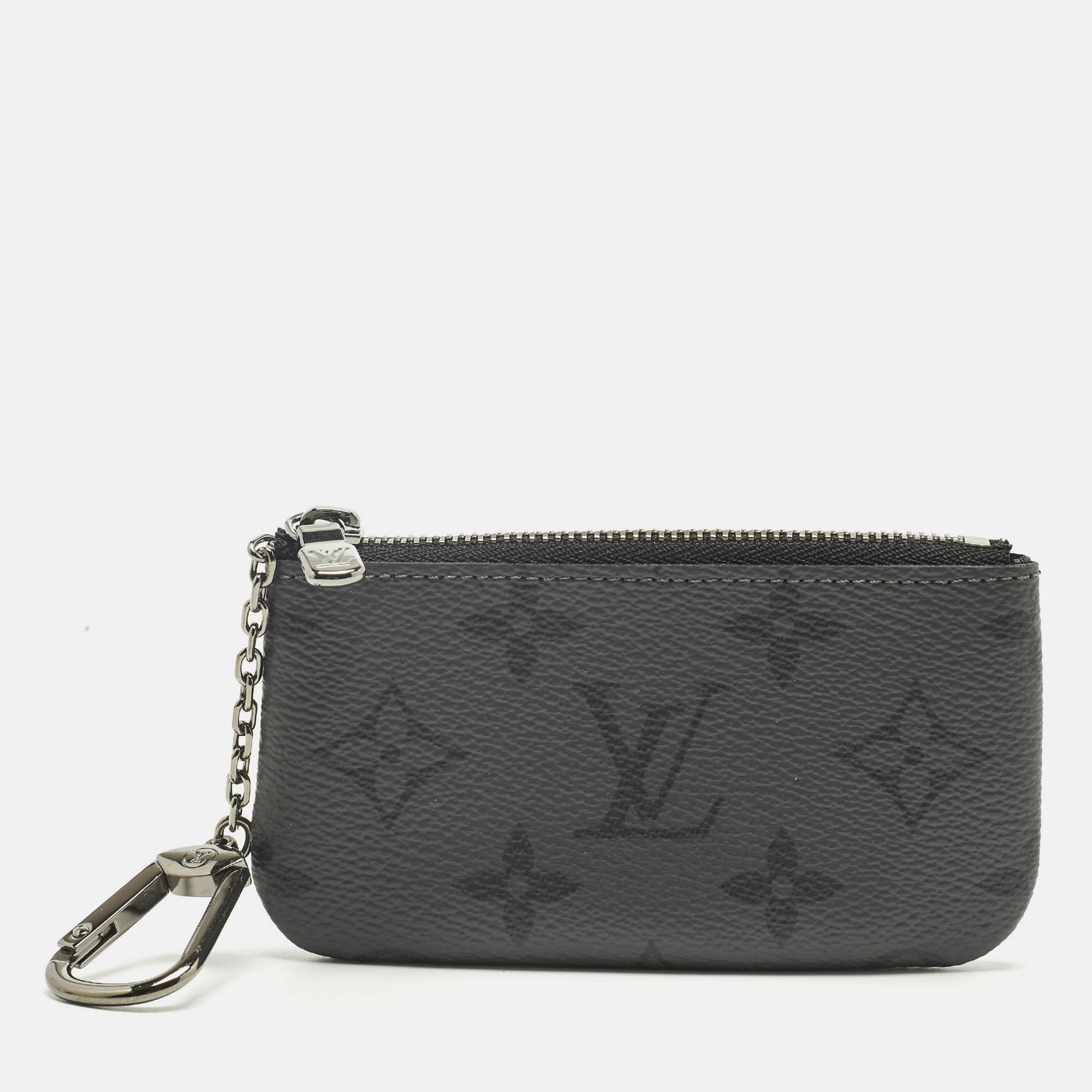 

Louis Vuitton Monogram Eclipse Reverse Canvas Key Pouch, Black