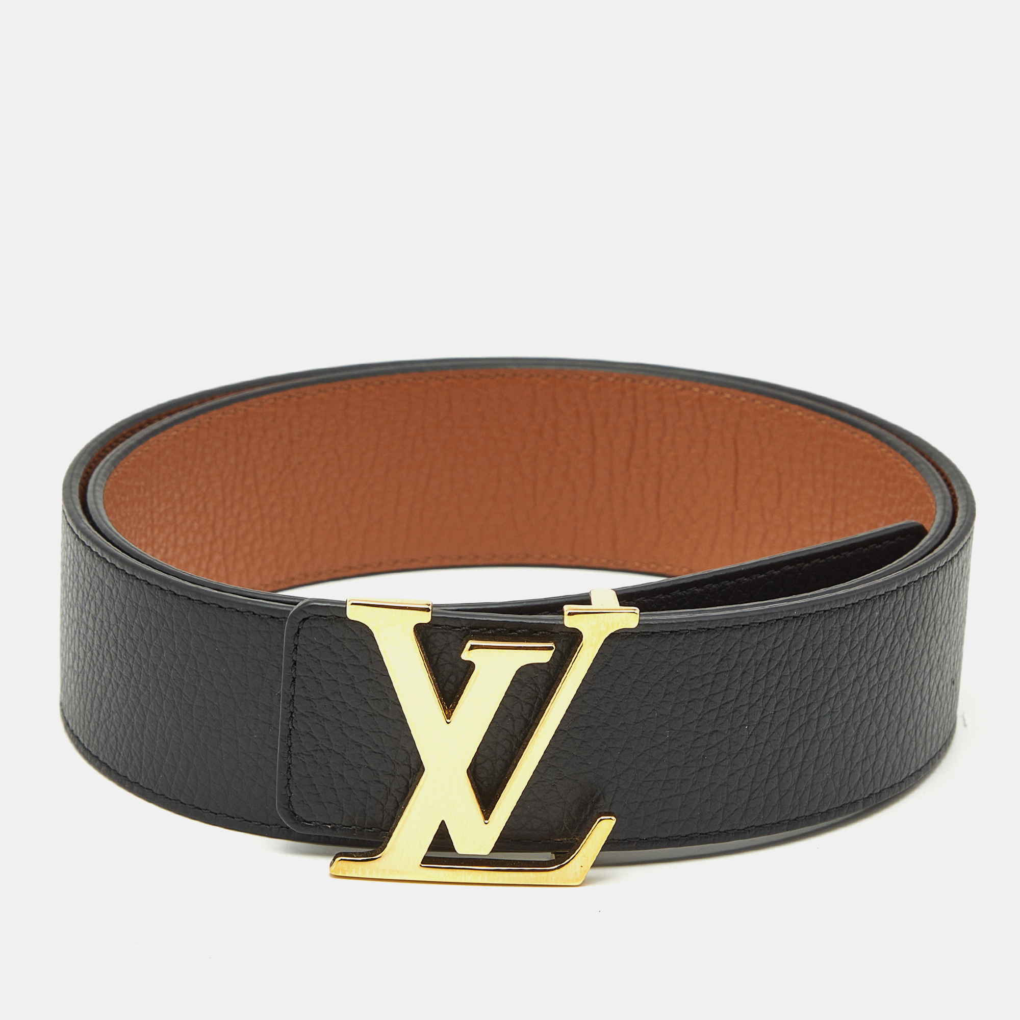 

Louis Vuitton LV Initiales 90CM Reversible Belt Brown/Black Taurillon Leather