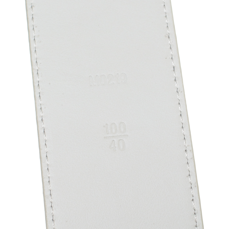 Louis Vuitton LV Shape Belt Monogram 40MM Prism in PVC with White - GB