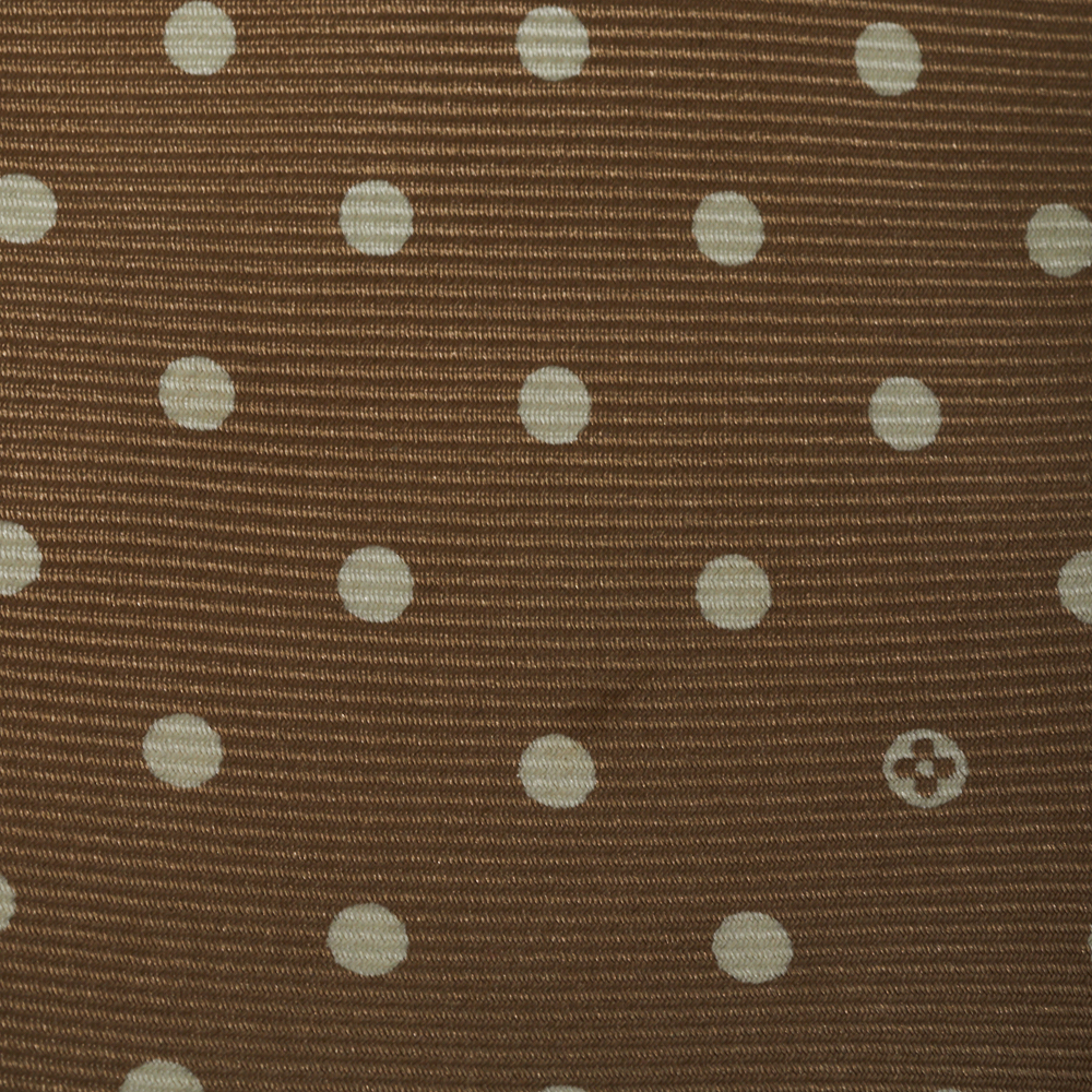 

Louis Vuitton Light Brown Dotted Silk Tie