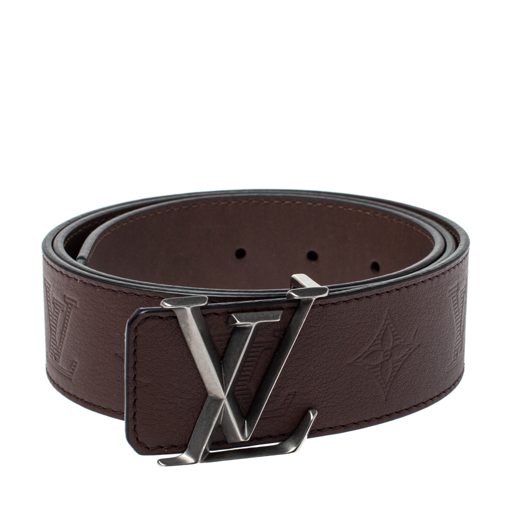 

Louis Vuitton Dark Brown Monogram Leather LV Initiales Belt