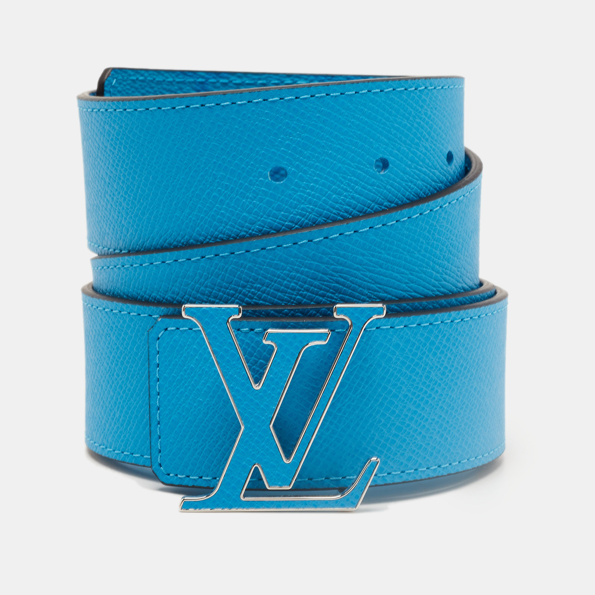 

Louis Vuitton Blue Lagoon Monogram Canvas LV Initiales Reversible Belt