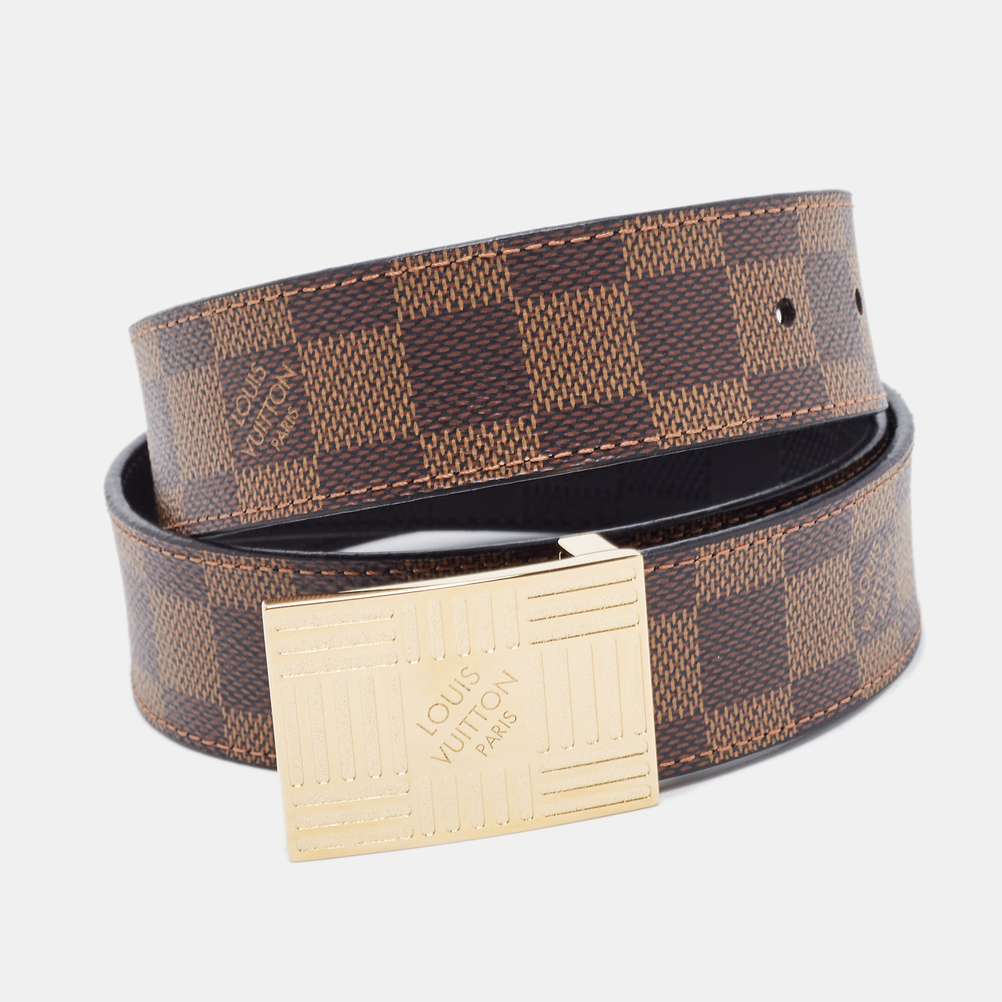 Louis Vuitton belt for men in black leather in excellent condition ! at  1stDibs