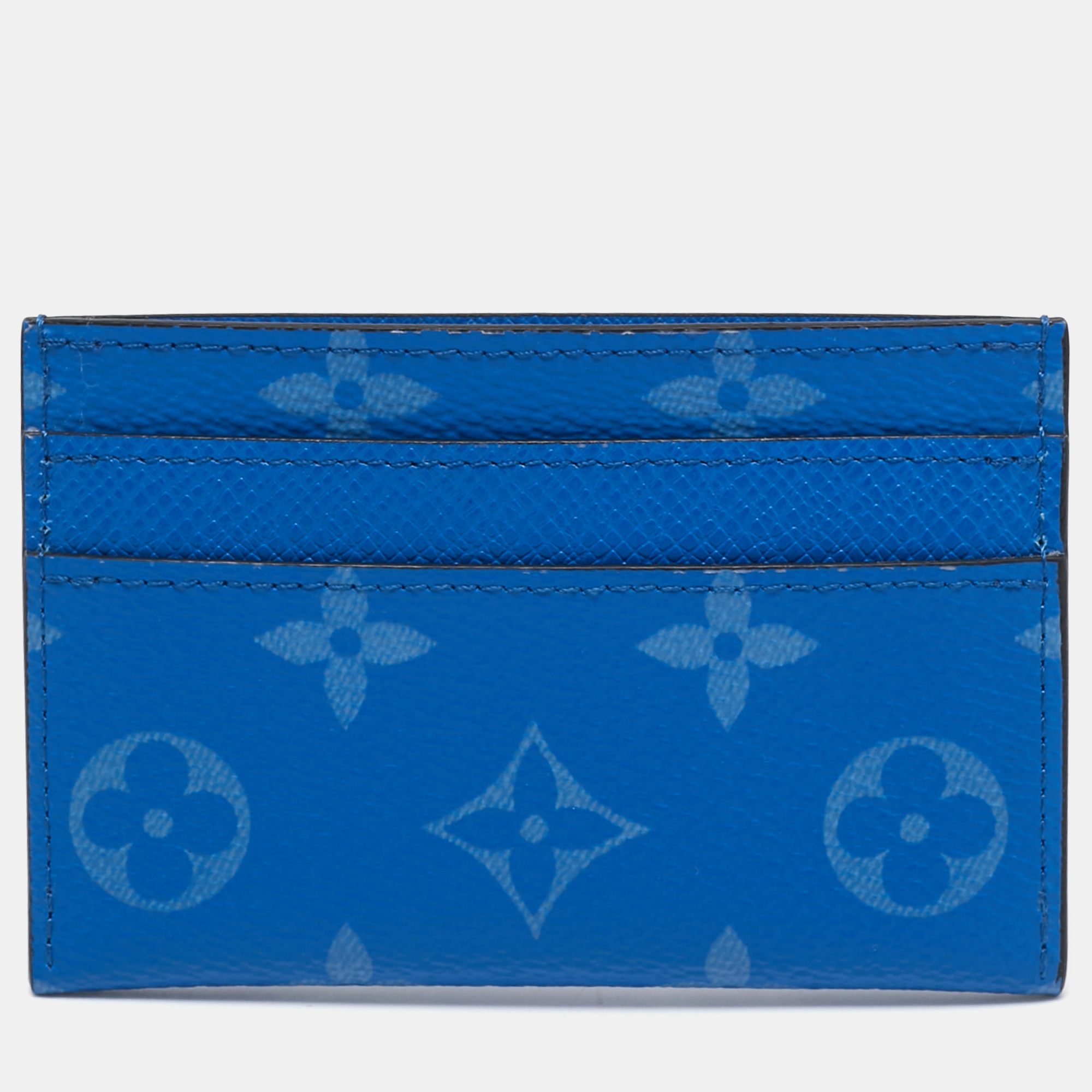 

Louis Vuitton Agave Blue Monogram Canvas Porte Cartes Double Card Holder