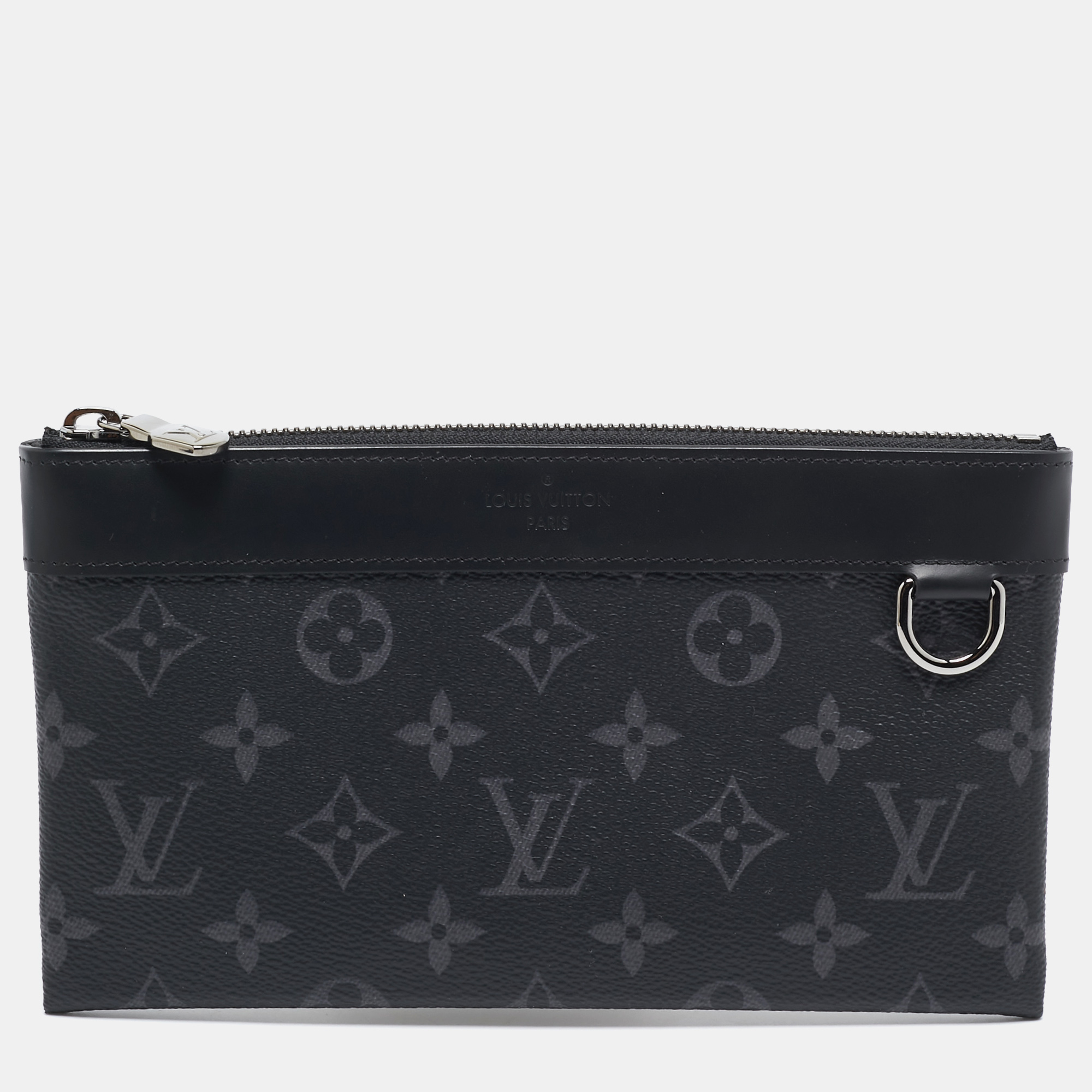 

Louis Vuitton Monogram Eclipse Canvas Discovery PM Pochette, Black