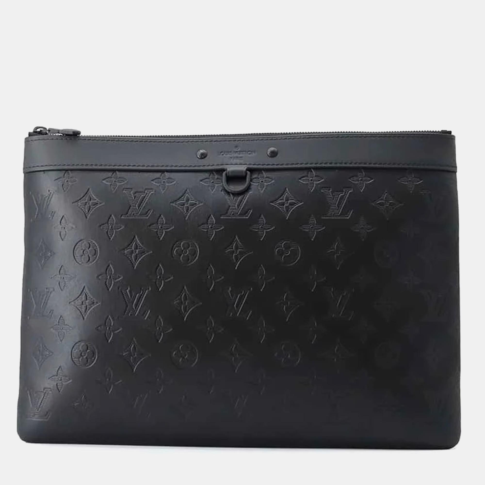 

Louis Vuitton Black Monogram Shadow Pochette Clutch Bag