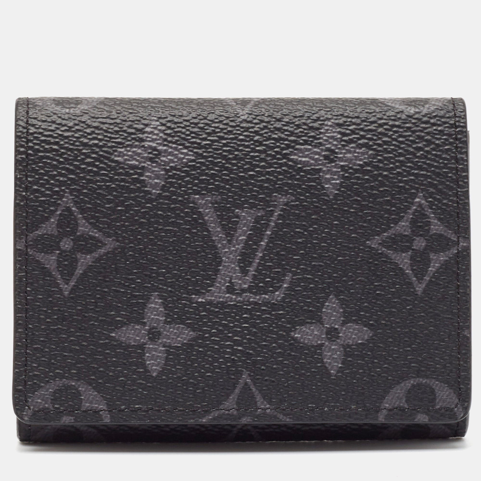 

Louis Vuitton Monogram Eclipse Canvas Envelope Business Card Holder, Black