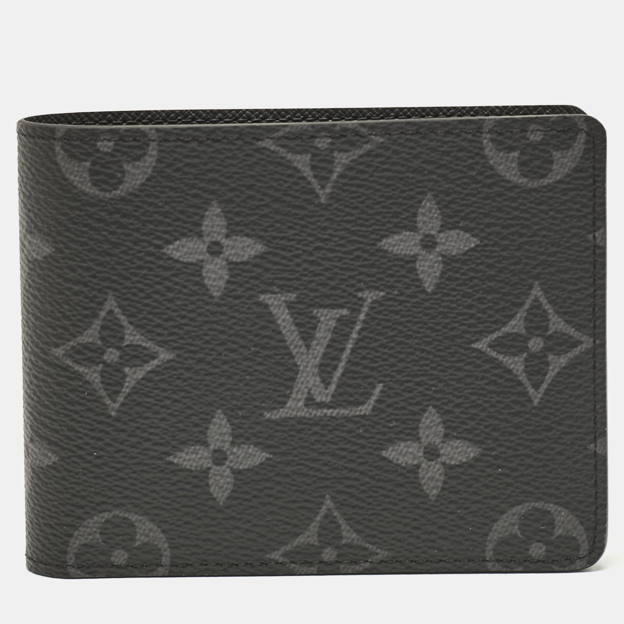 

Louis Vuitton Monogram Eclipse Canvas Slender Wallet, Black