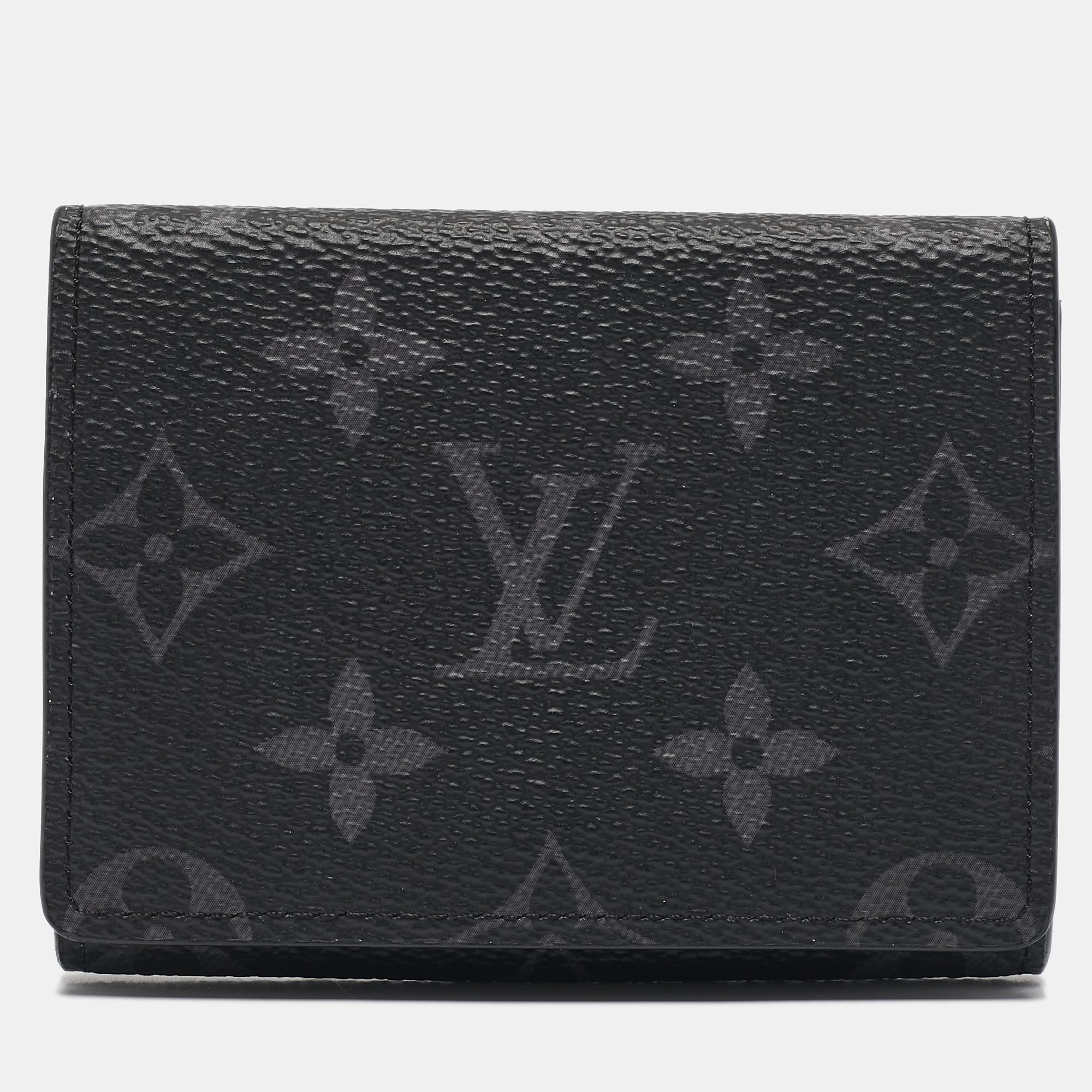 

Louis Vuitton Monogram Eclipse Canvas Envelope Business Card Holder, Black