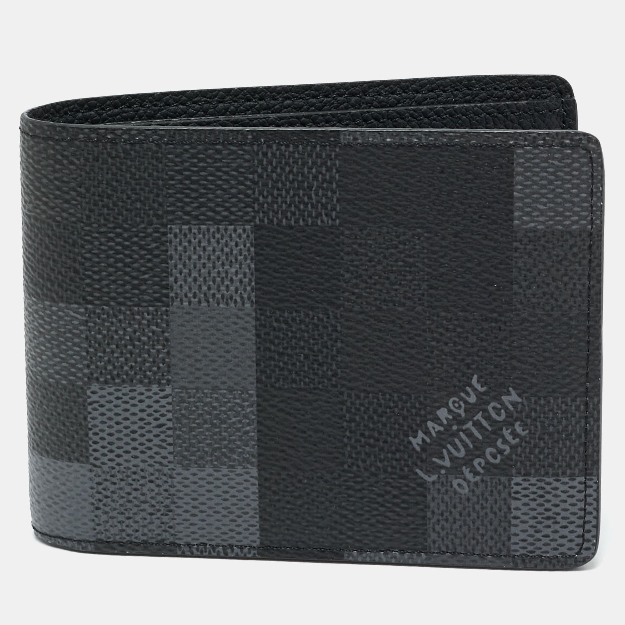 

Louis Vuitton Damoflage Canvas Slender Wallet, Black