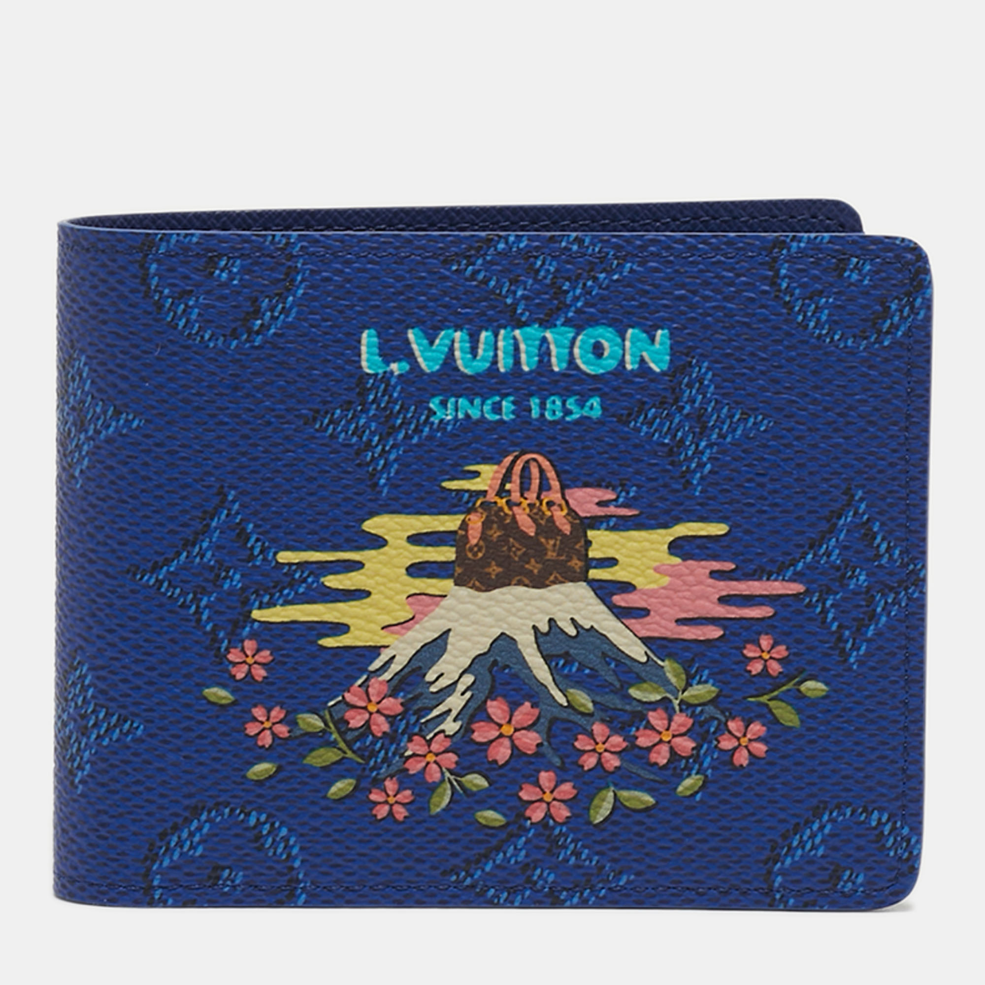 

Louis Vuitton Slender Blue Monogram Canvas Bifold Wallet