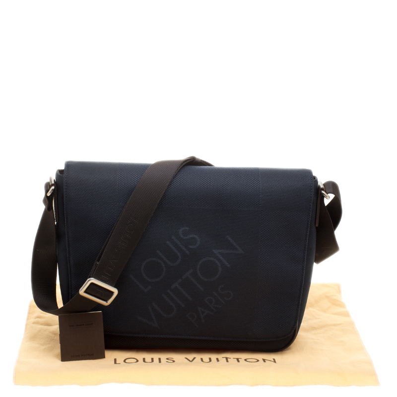 Louis Vuitton Blue/Dark Brown Damier Canvas Geant Messenger Bag Louis Vuitton | TLC