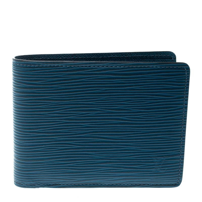 Louis Vuitton Cyan Epi Leather Multiple Bifold Wallet