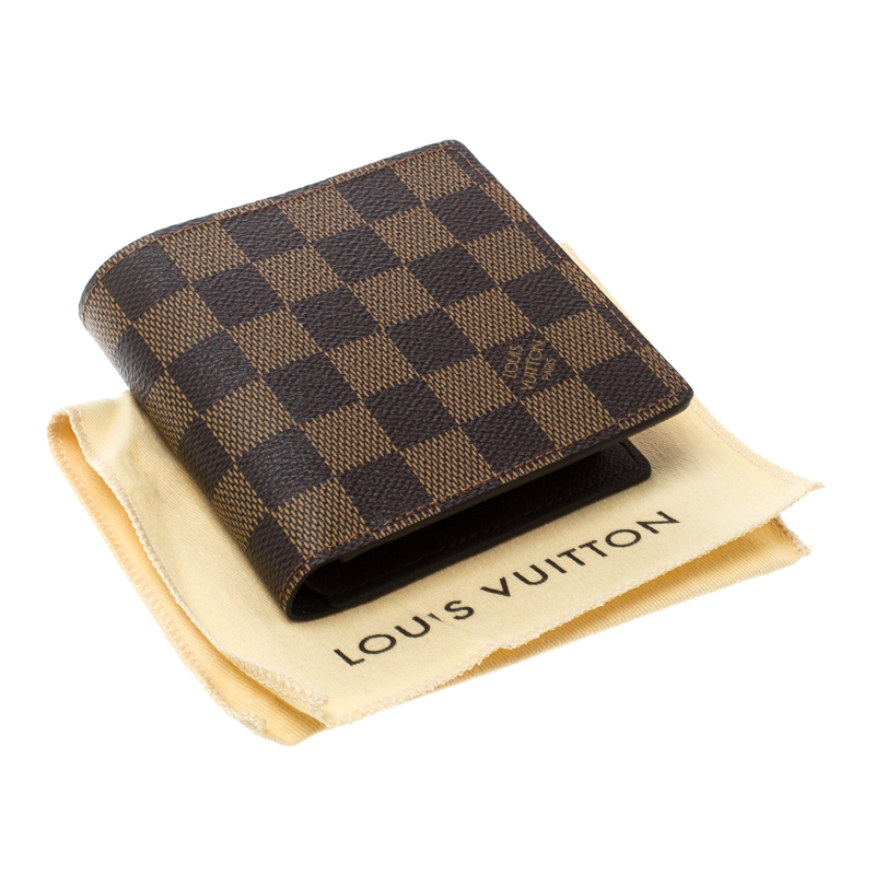 Louis Vuitton Bifold Damier Coated Canvas Marco Wallet LV-0814N-0001