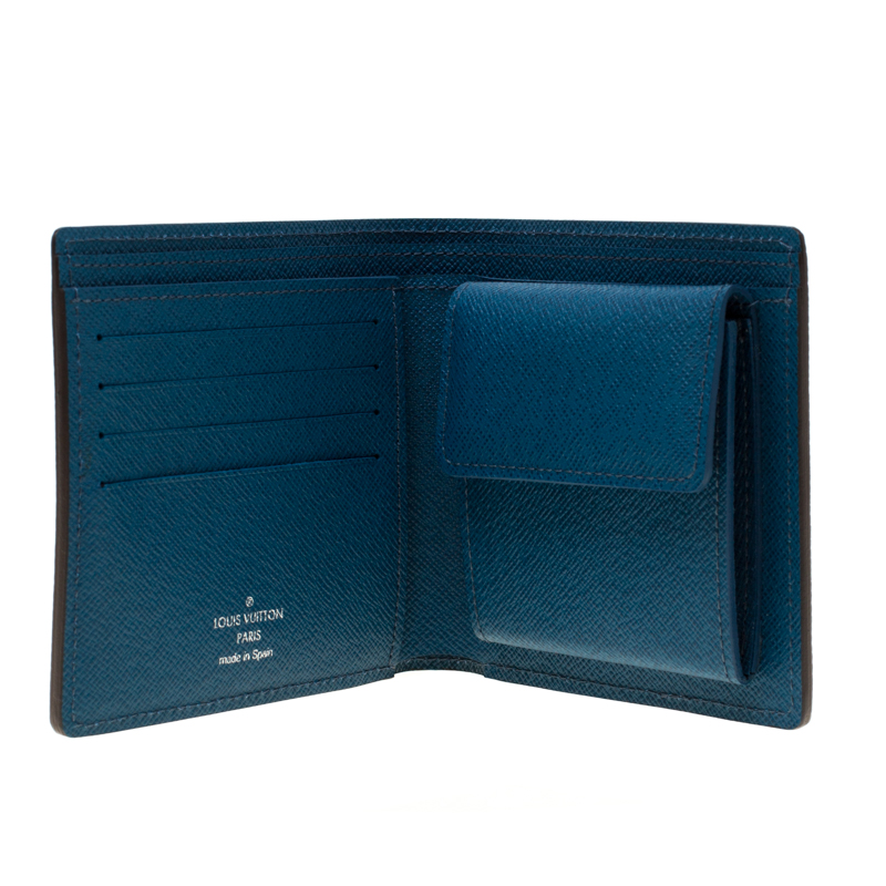 Louis Vuitton, Bags, Louis Vuitton Blue Epi Leather Marco Bifold Wallet  Mi97