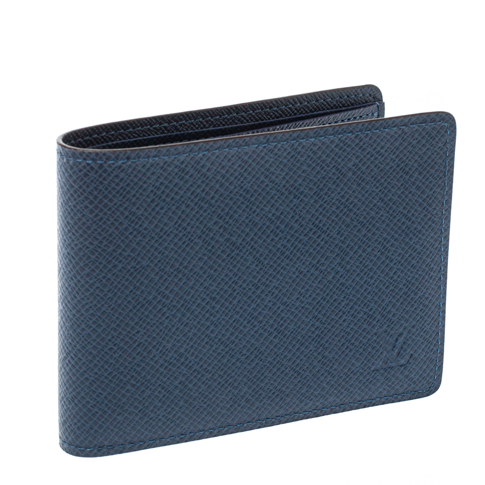 LV taiga bleu marine leather wallet, Luxury, Bags & Wallets on