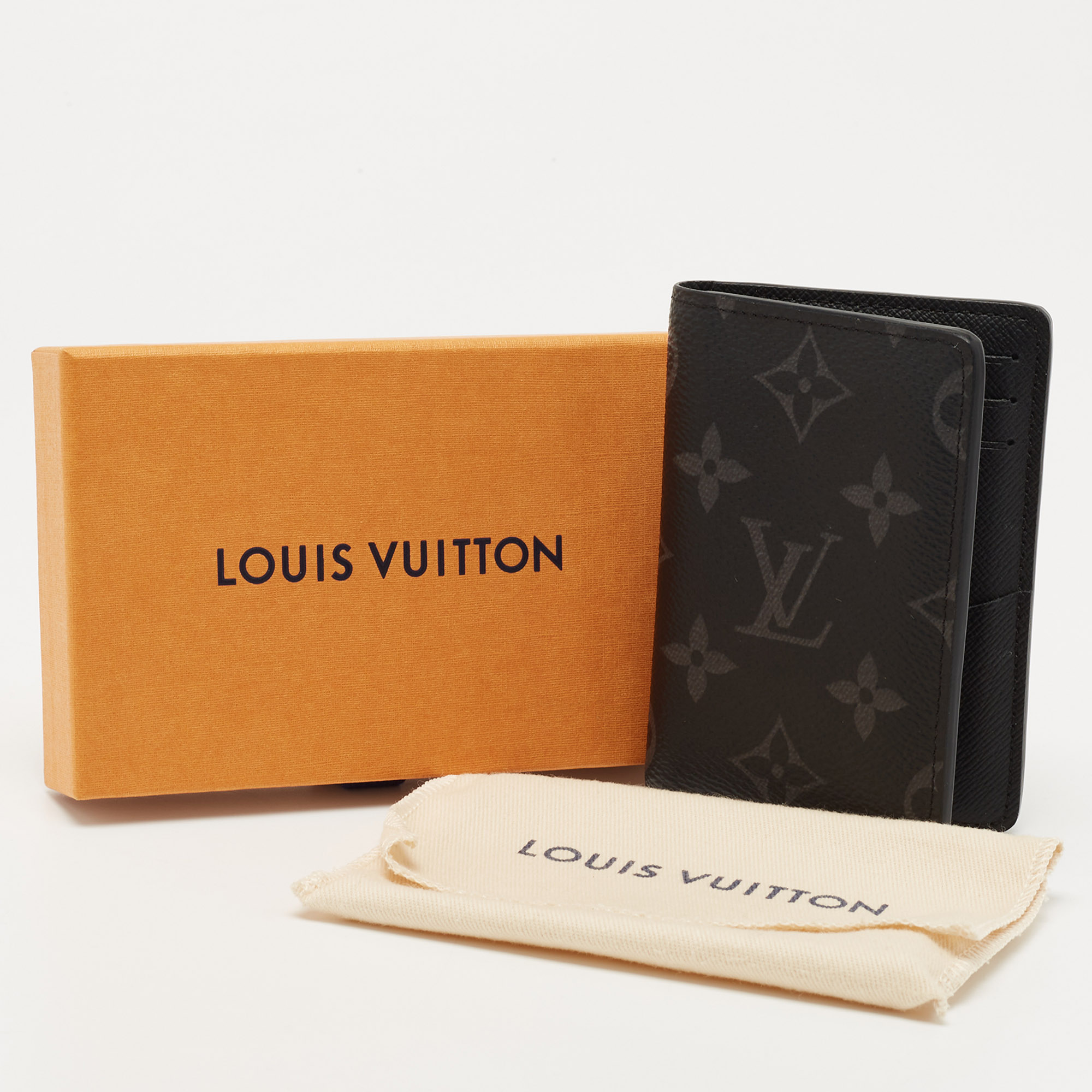 Louis Vuitton Pocket Organizer Monogram Eclipse Split Canvas Black 17644599