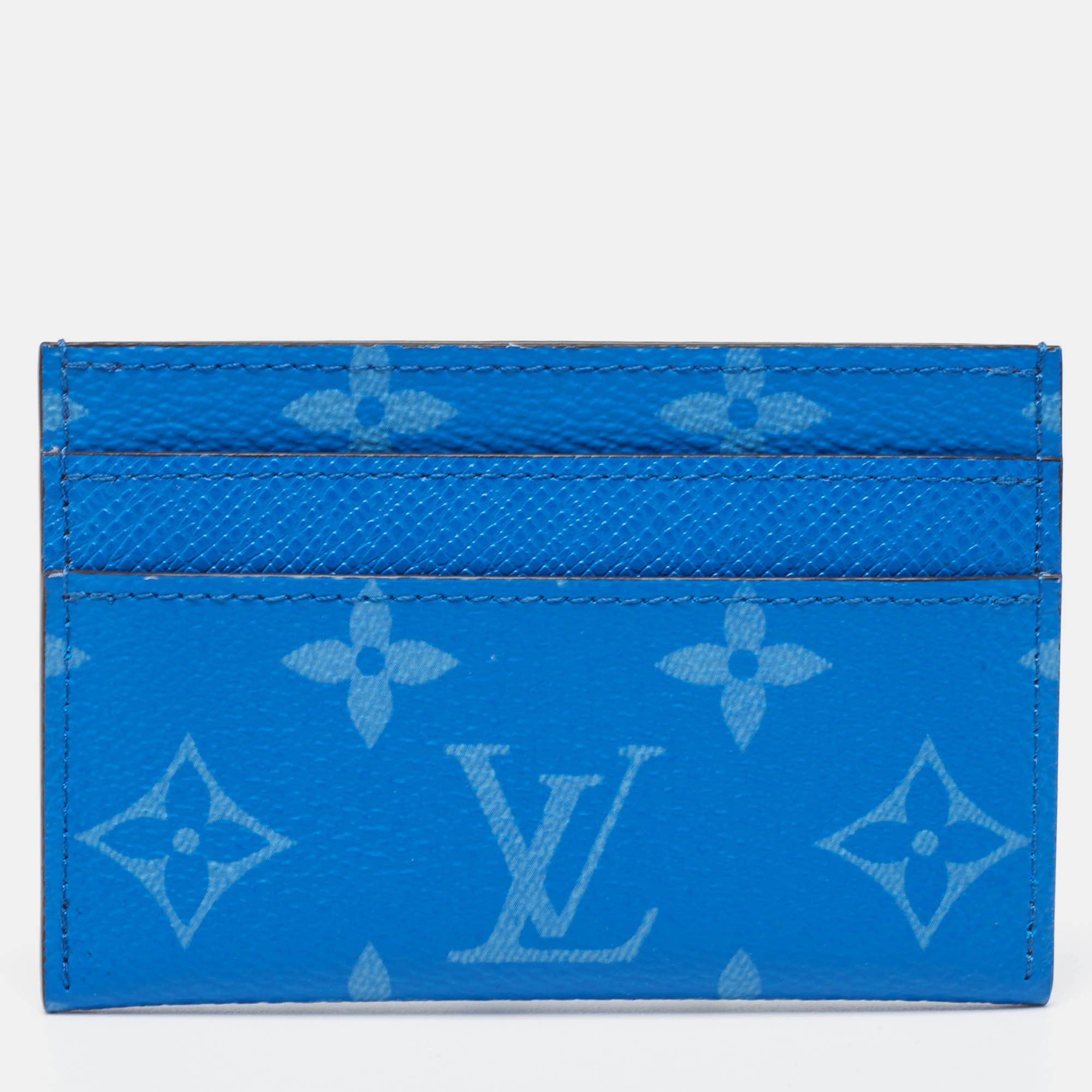 

Louis Vuitton Agave Blue Monogram Canvas Porte Cartes Double Card Holder