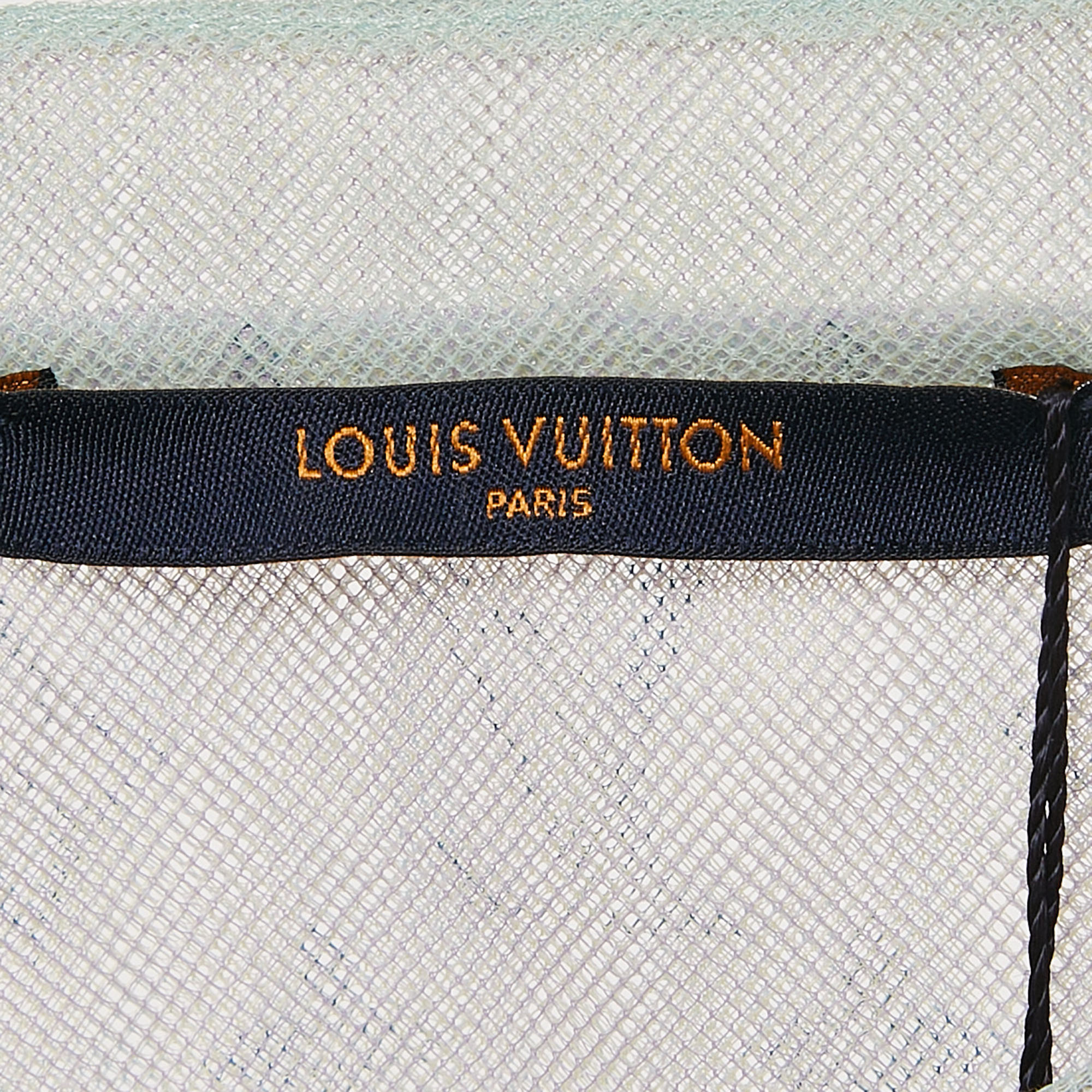 Louis Vuitton Green/Multicolor Monogram Print Tulle T-Shirt XS 
