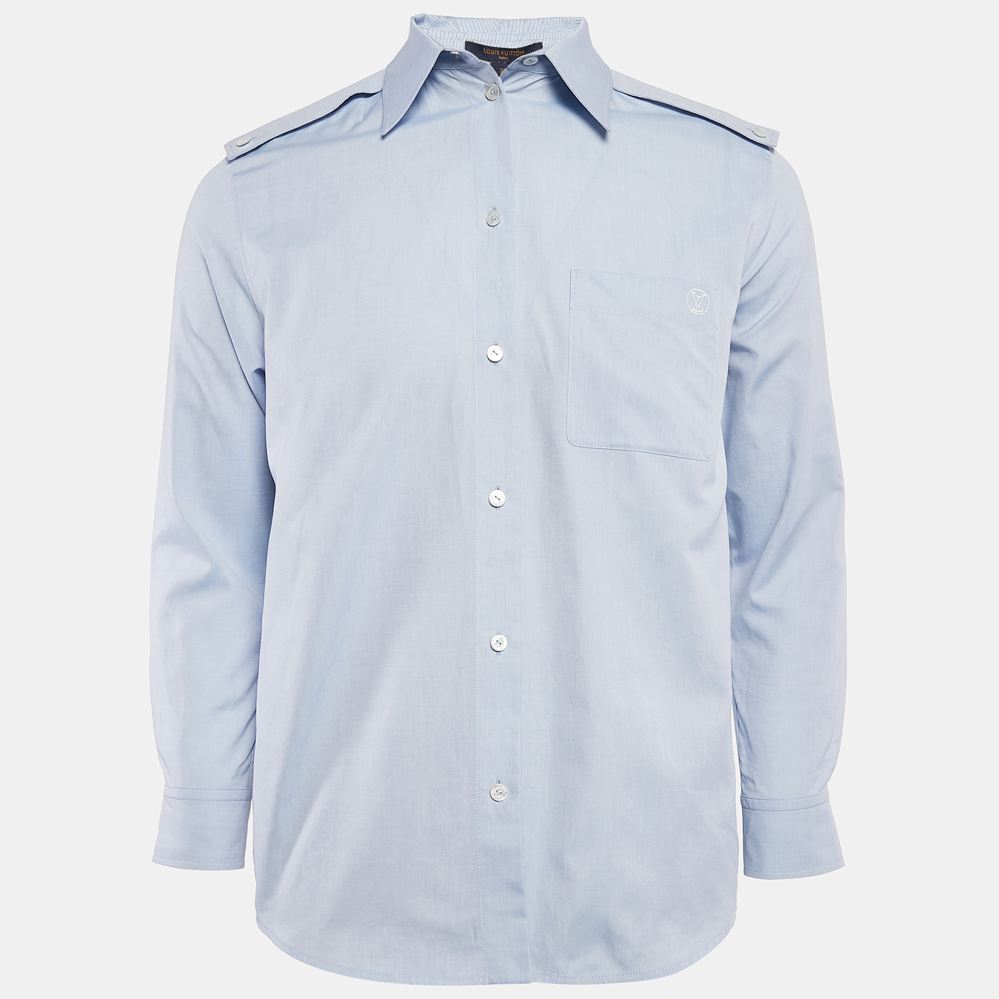 

Louis Vuitton Light Blue Cotton Button Front Shirt S