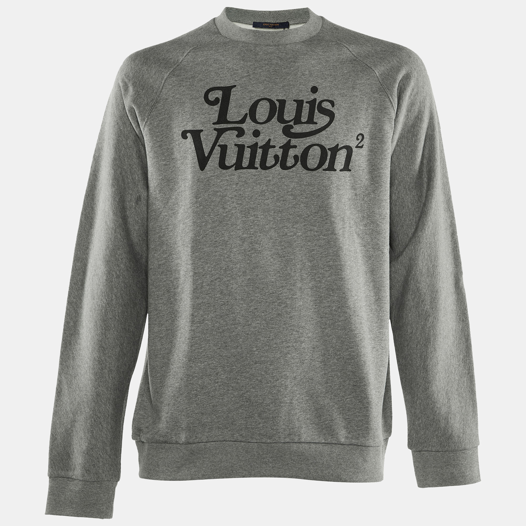 

Louis Vuitton x Nigo Grey Logo Print Cotton Sweatshirt XXL