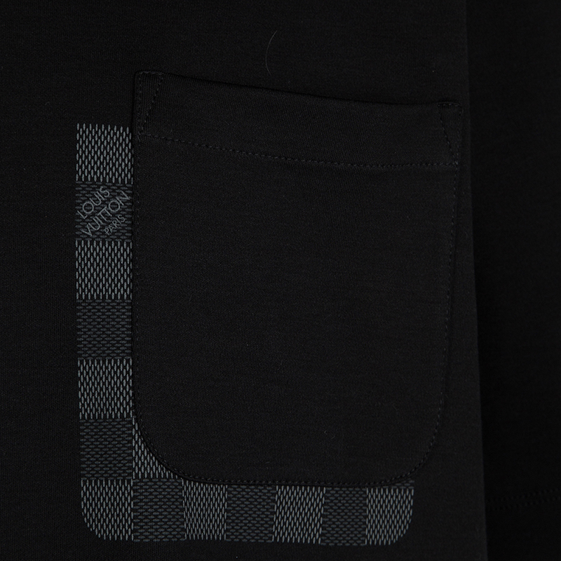 Louis Vuitton Brown Damier Pocket Trim Detail Short Sleeve T-Shirt M For  Sale at 1stDibs