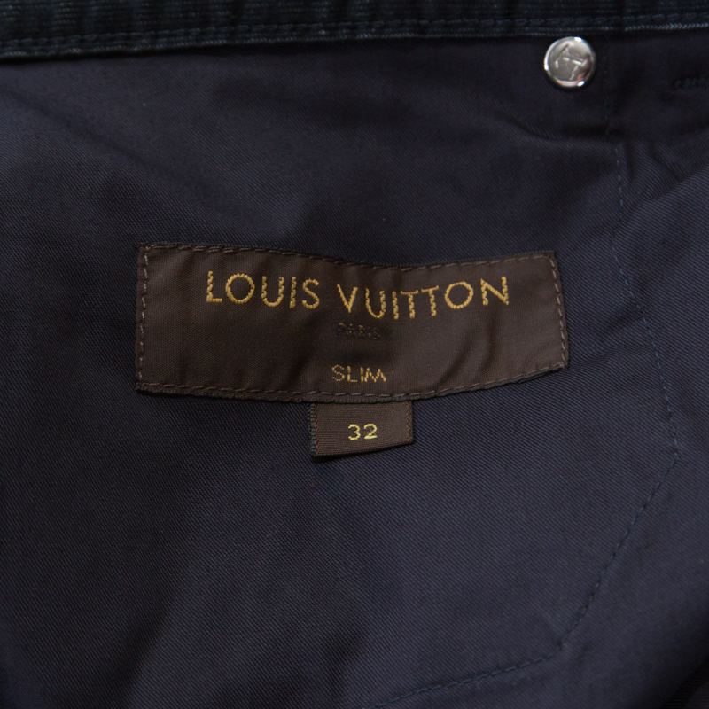Louis Vuitton Indigo Corduroy Slim Fit Denim Pants M Louis Vuitton | TLC