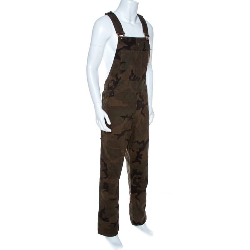 

Louis Vuitton x Supreme Green Camo Print Denim Overalls