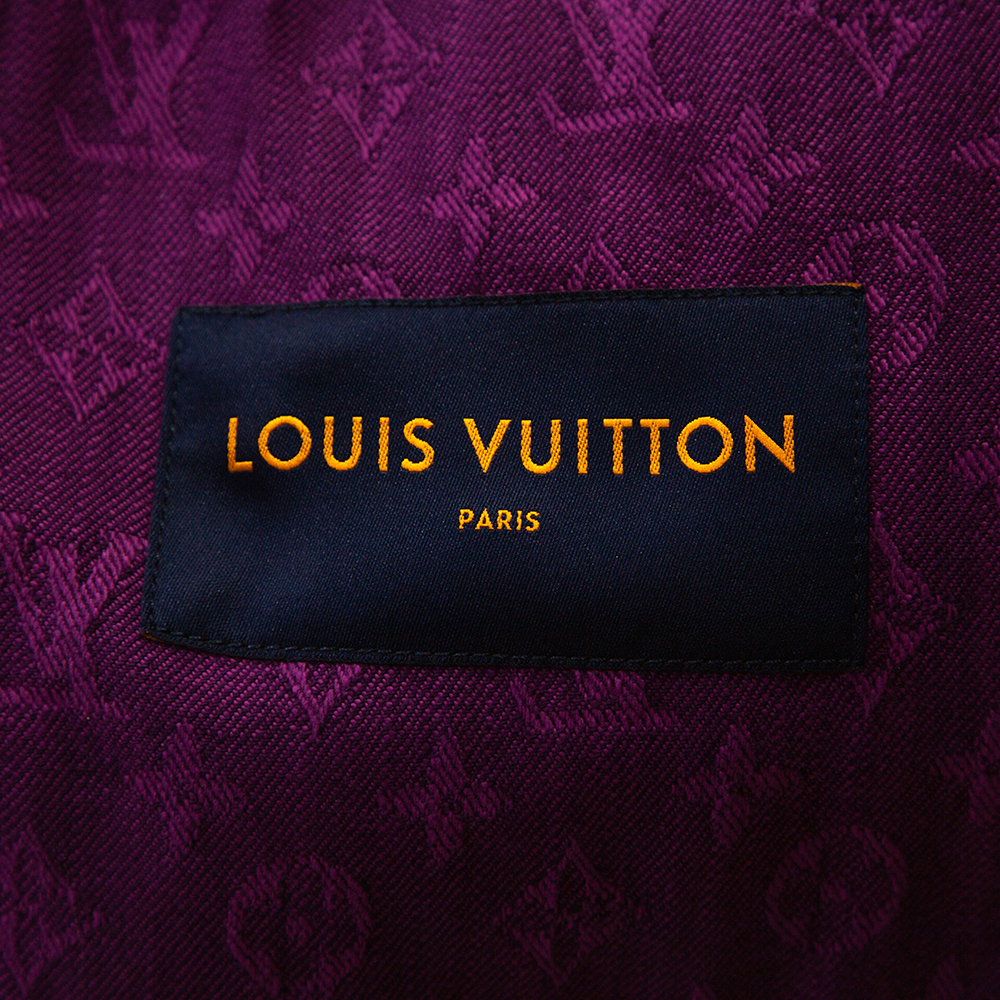 Louis Vuitton Men's Button Up Jacket Monogram Denim Purple 2107742