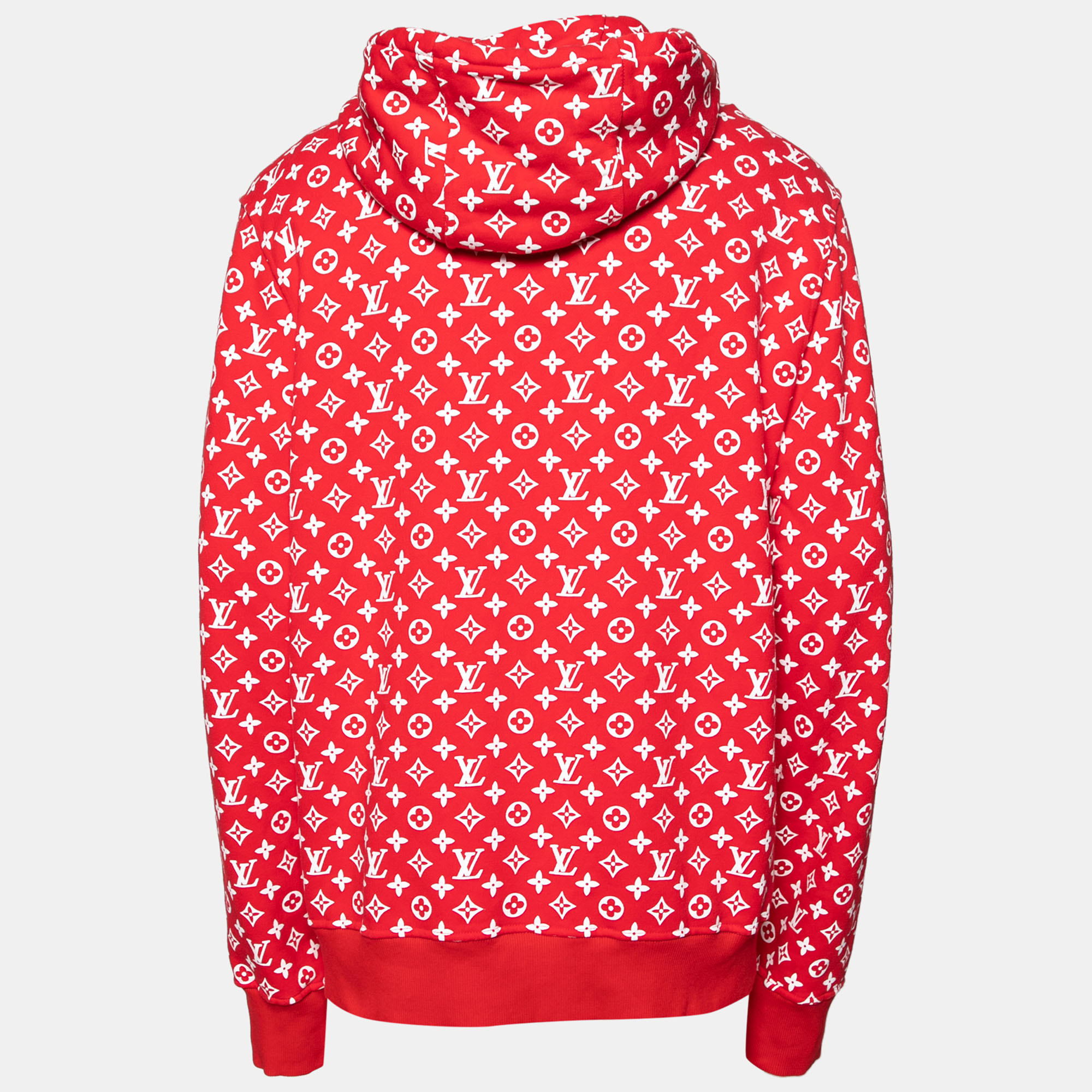 

Louis Vuitton X Supreme Red Monogram Cotton Box Logo Hoodie