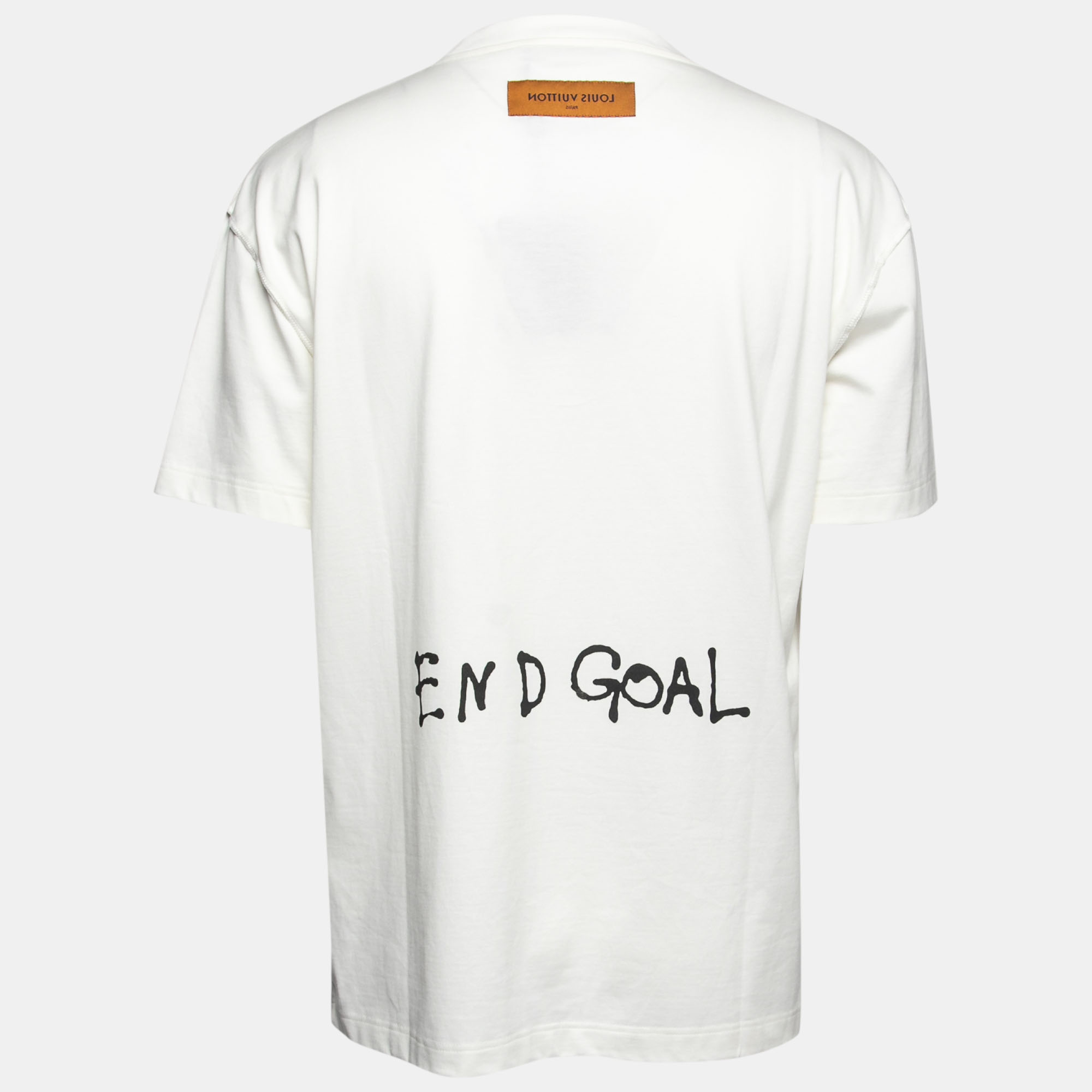 

Louis Vuitton White Neon Working Man Print T-Shirt