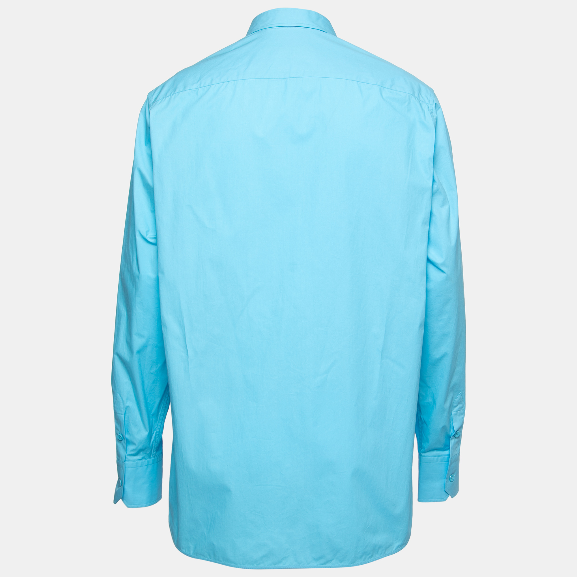 

Louis Vuitton Sky Blue Pocket Detail Button Front Shirt