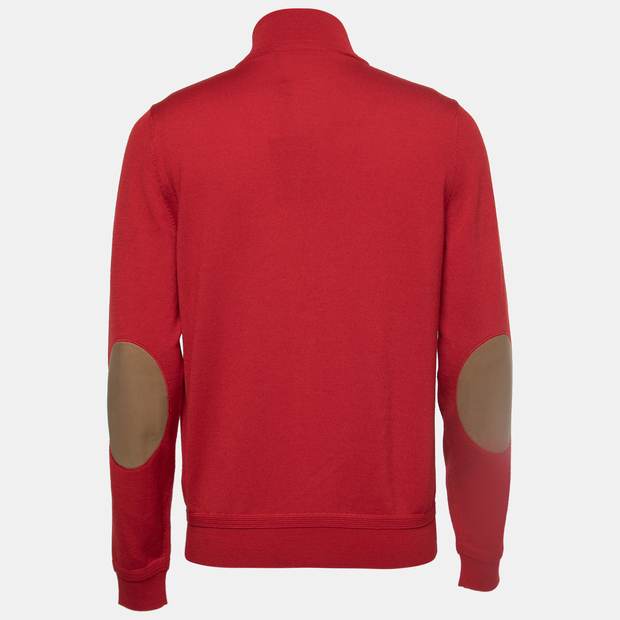 

Louis Vuitton Red Wool and Silk Blend Zip-Up Jacket