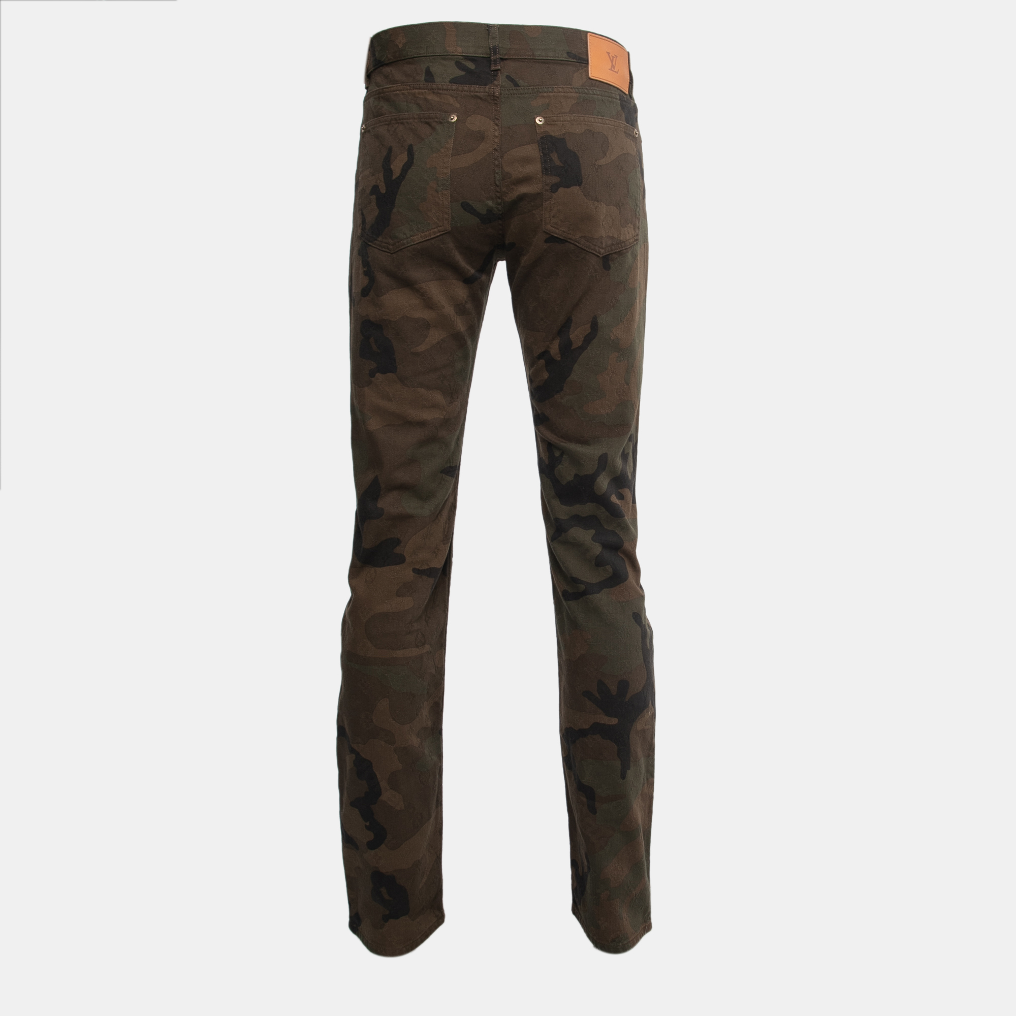 

Louis Vuitton X Supreme Brown Camouflage Monogram Jacquard Regular Fit Jeans  Waist 34
