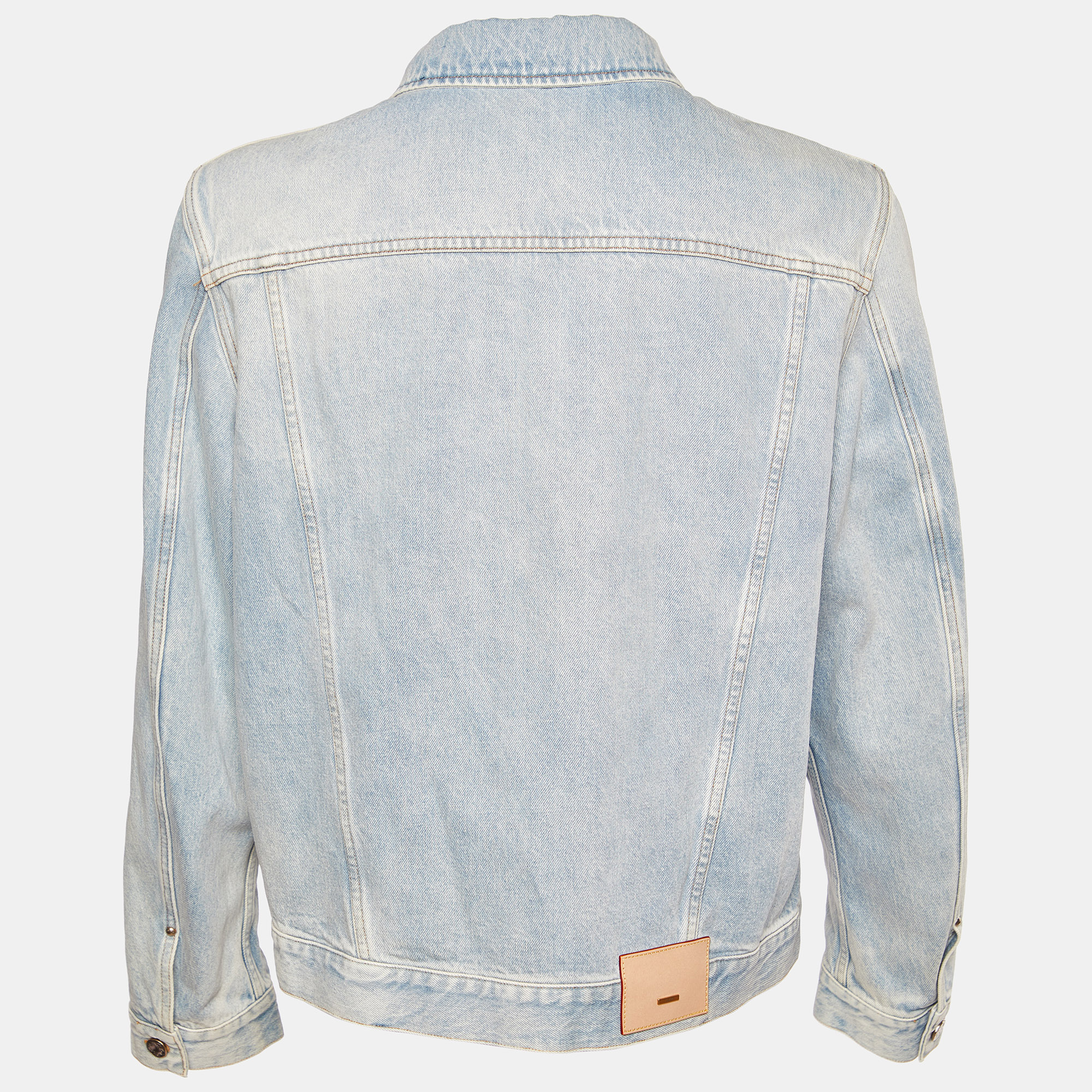 

Louis Vuitton Blue Washed Denim Button Front Jacket