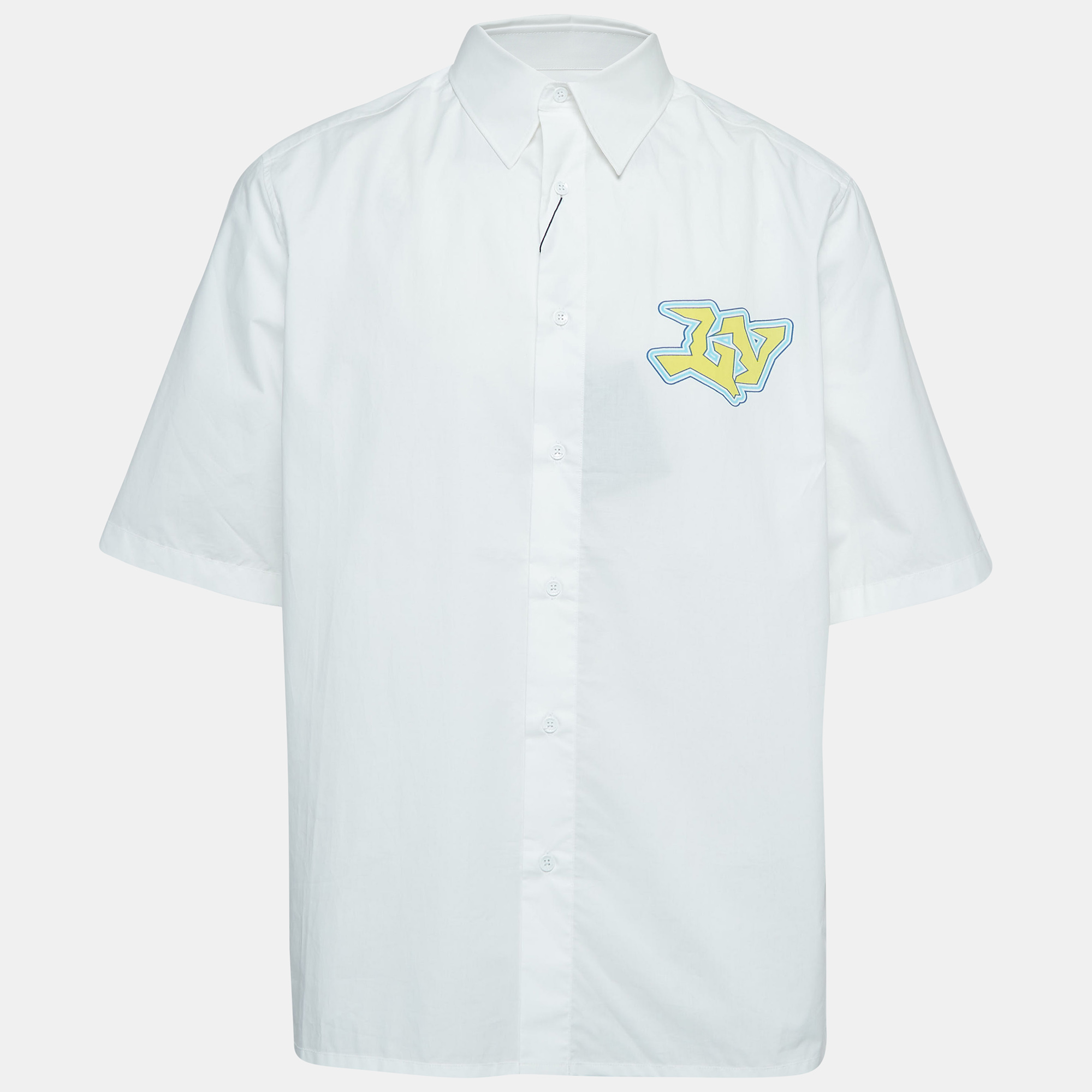 

Louis Vuitton White Printed Cotton Shirt L