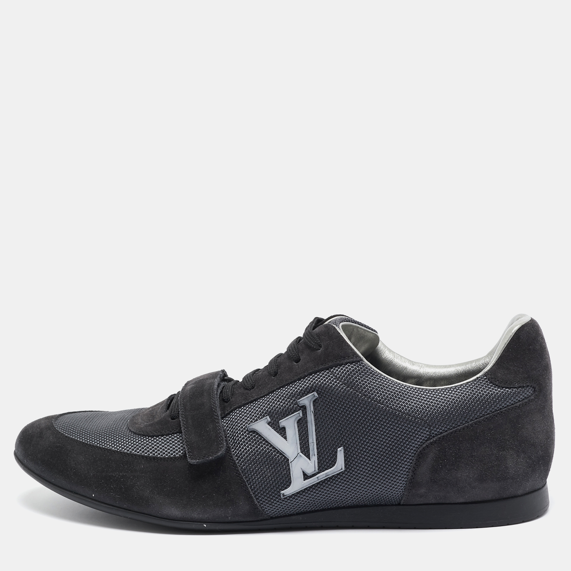 

Louis Vuitton Black/Grey Suede And Mesh Trainers Low Top Sneakers Size 45
