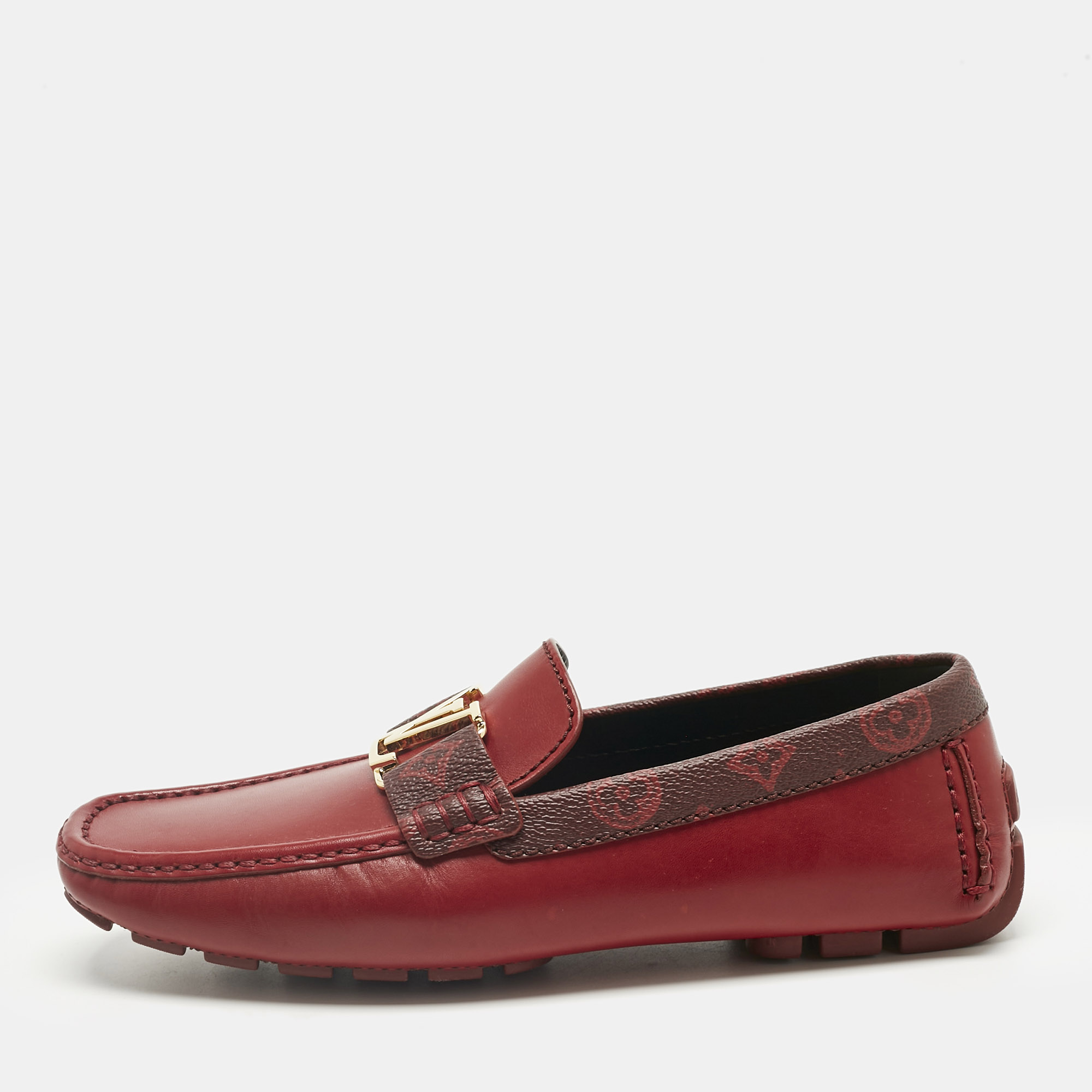 

Louis Vuitton Red Leather Monte Carlo Loafers Size 41