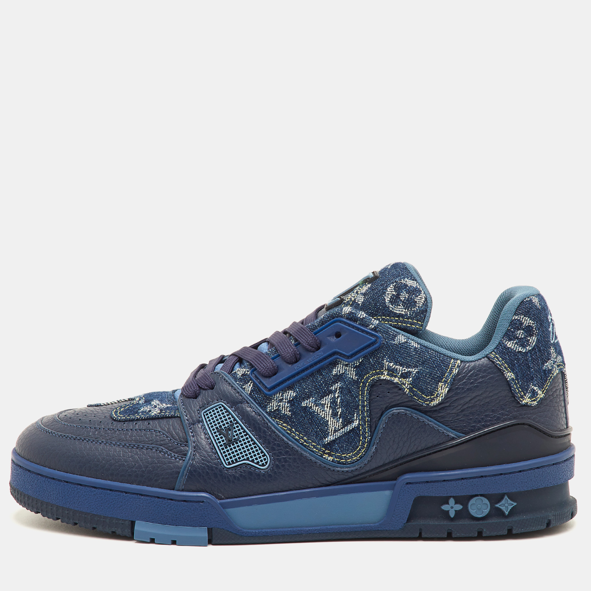 

Louis Vuitton LV Trainer Size Navy Blue Monogram Denim and Leather Sneakers