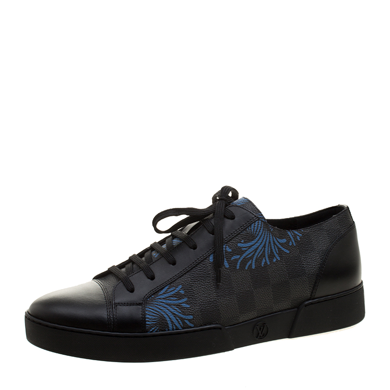 Louis Vuitton Black Damier 'Match-Up' Sneakers