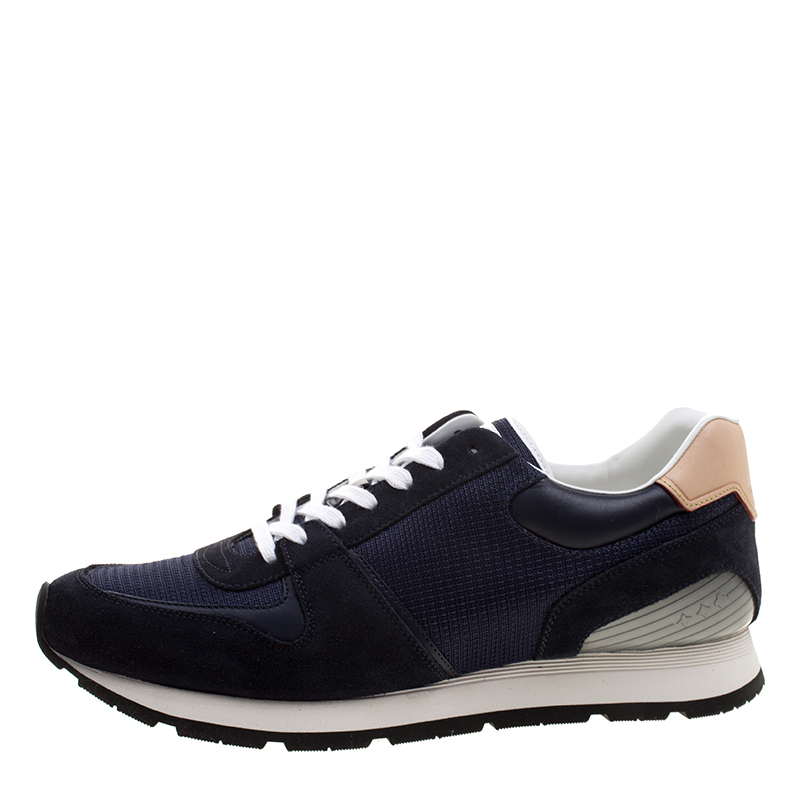 Louis Vuitton Men's Navy Blue Abbesses Suede Sneakers Trainers