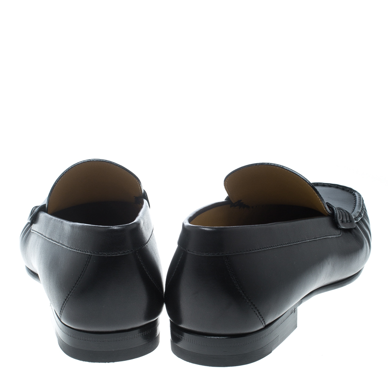 Louis Vuitton Black Leather Montaigne Loafers Size 43 Louis