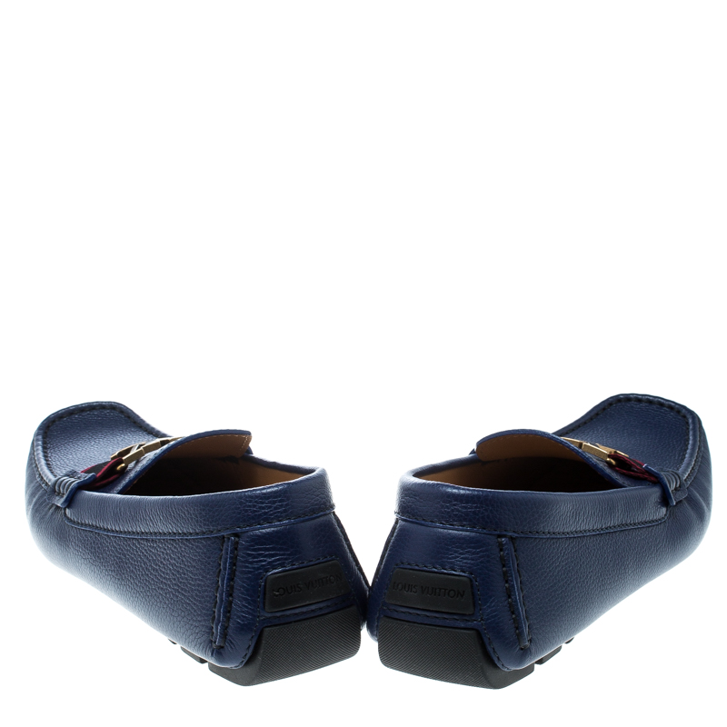 Louis Vuitton loafers, Model: Monte-Carlo Navy Blue, Cut 42, new condition!  Leather ref.105984 - Joli Closet