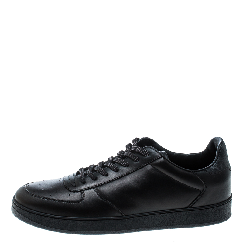 Louis Vuitton Sneakers Monogram #54 Black Gray Leather Italy Low