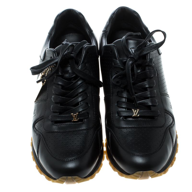 Louis Vuitton x Supreme Black Leather Run Away Low Top Sneakers Size 42 Louis  Vuitton