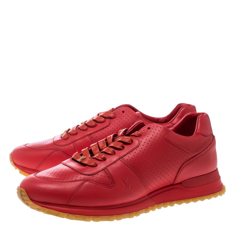 Louis Vuitton x Supreme Red Leather Run Away Lace Up Sneakers Size 42.5 Louis Vuitton | TLC