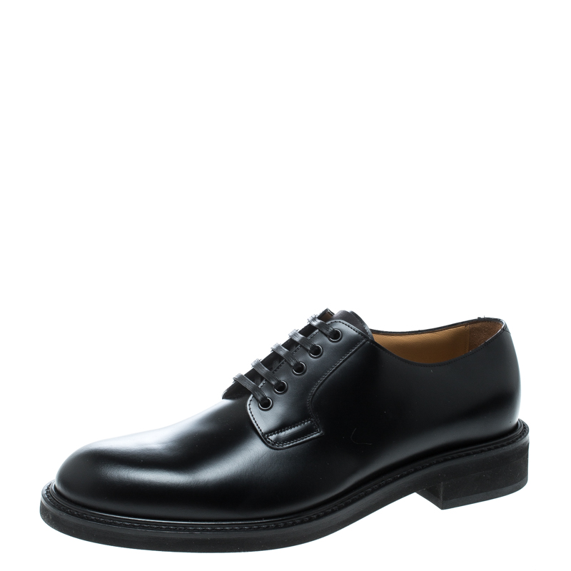 Louis Vuitton Black Leather Lace Up Oxfords Size 41