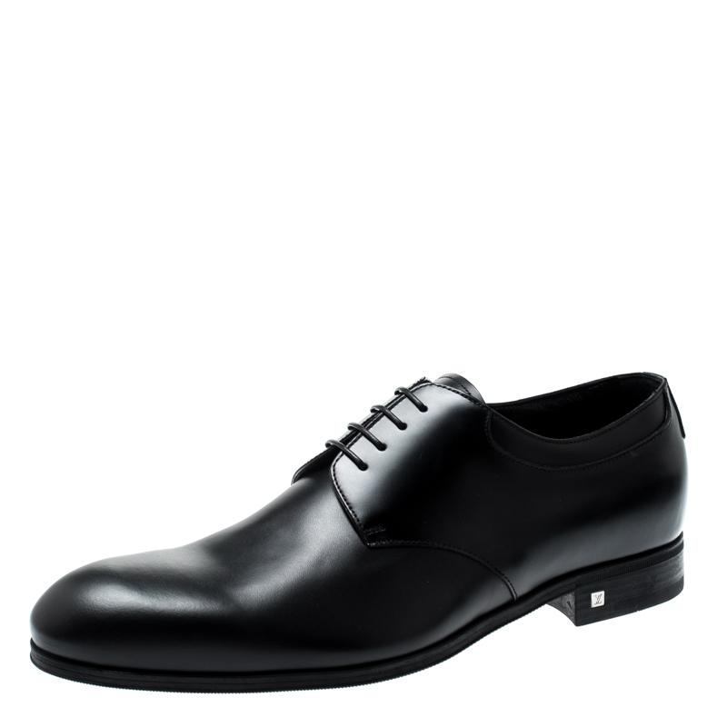 مملوكة مسبقًا Louis Vuitton Black Leather Lace Up Derby Size 41