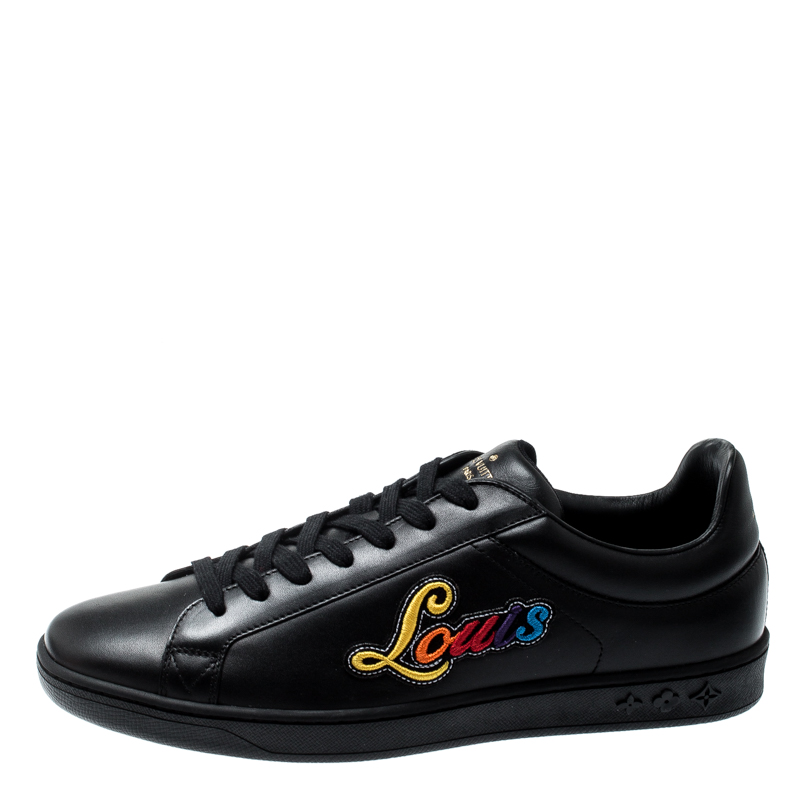 Louis Vuitton Black Leather Luxembourg Low Top Sneakers Size 41 Louis Vuitton | TLC